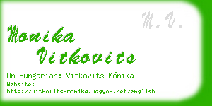 monika vitkovits business card