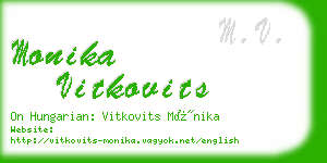 monika vitkovits business card